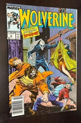 WOLVERINE #4 (Marvel Comics 1989) -- NEWSSTAND VARIANT -- VG - Image 1 of 3