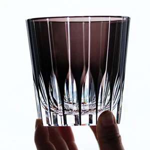 320ml Edo Kiriko Glass Hand Carved Whisky Glass Handblown Handicraft - Picture 1 of 6