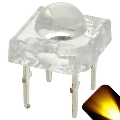 LIGHTHOUSE LEDS 100 x LED 5mm Dome Superflux Yellow Gold Piranha LEDs Sign Car Lights Super Flux