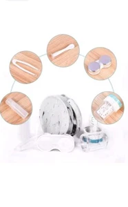 Contact Lens Travel Kit with Cleaner Washer, Portable Contact Box with Mirror Tw - Picture 1 of 3