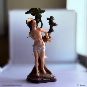 Saint Sebastian Resin Statue - 12" Catholic Figurine | San Sebastian - Picture 1 of 5