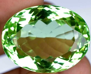 87.90 Ct. Large Green Peridot Oval Cut Faceted Loose Gemstone for Ring & Pendant - Picture 1 of 7