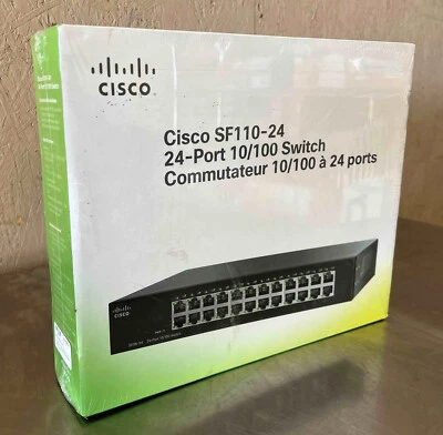 Cisco SF110-24 24-Port 10/100 Desktop Rack-Mountable Switch network hub - Image 1 of 4