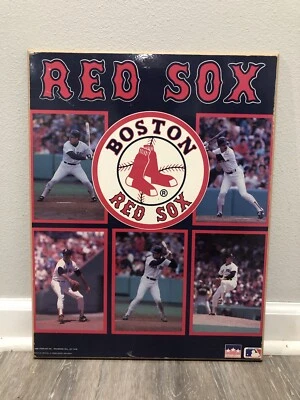 1988 Boston Red Sox Lineup Wood Cut Wall Art - Image 1 of 4