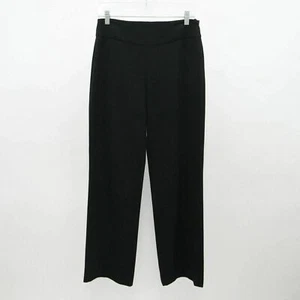 AKRIS Punto Dress Pants Wool Womens US 4 Straight Wide Leg Black High Waisted - Picture 1 of 10