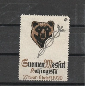 FINLAND: Cinderella poster stamp. Bear 1920 - Picture 1 of 1