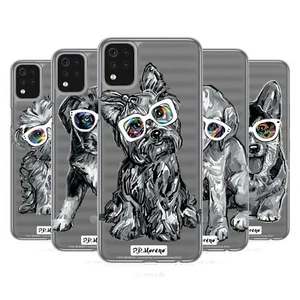 OFFICIAL P.D. MORENO BLACK AND WHITE DOGS SOFT GEL CASE FOR LG PHONES 1 - Picture 1 of 8