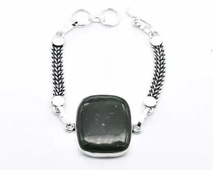 Bracciale fatto a mano con pietre preziose giada nefrite gioielli 18 grammi BR 216 - Foto 1 di 3