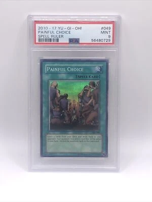YU-GI-OH! *PAINFUL CHOICE PSA 9 *SPELL RULER REPRINT - Image 1 of 2