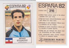 Panini FIFA 1982 World Cup Spain unused sticker #316 Nenad Stojkovic Yugoslavia