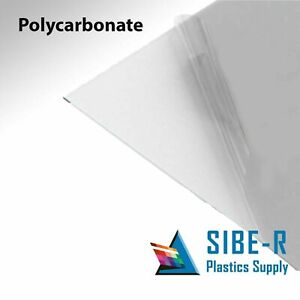 POLYCARBONATE  CLEAR PLASTIC SHEET 1/8" X 24" X 48"  *