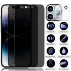 For iPhone 14 Pro Max 13 Anti Spy Privacy Tempered Glass Screen Camera Protector