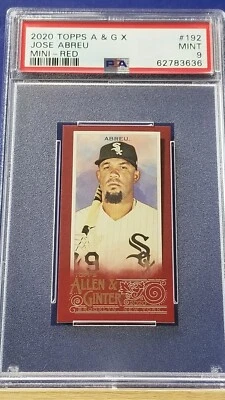 Jose Abreu - 2020 Allen & Ginter X Mini Red  PSA 9   #3/5 - Image 1 of 2