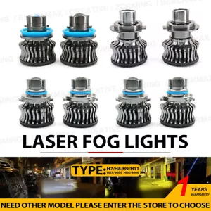 H7 9005 9006 H11 H9 H8 LED Headlight Lens Laser Fog Light Bulb Bright Reach 200M - Picture 1 of 21