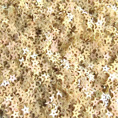 Sequins Light Ecru Iris 6mm Tiny Stars (Opaque) ~800 pieces  Loose - Image 1 of 3