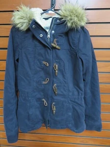 Abercrombie & Fitch Winter Coat with Hat for Women Blue Size S Free Shipping!! - Picture 1 of 3
