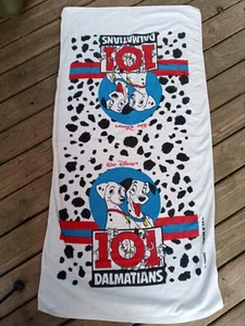 Vtg 1990's FRANCO 101 Dalmations Beach Towel 60" x 30" - Picture 1 of 8