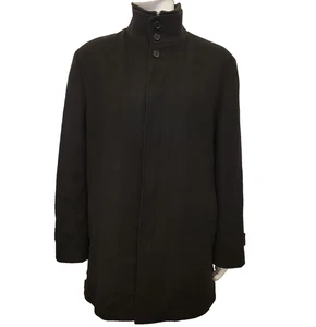 Cardinal Of Canada car coat mens 46-48 black 100% wool Luxury Collection quilted - Picture 1 of 21