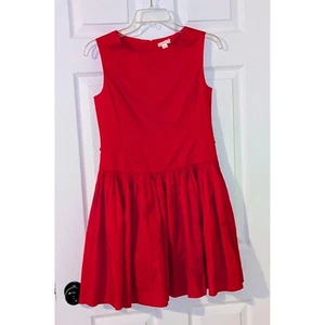 Crewcuts J Crew Red Fit & Flare Dress Sleeveless Girls Size 14 Party Casual NWOT - Picture 1 of 7
