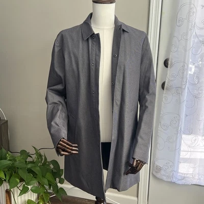 Chaqueta Abrigo Top Abrigo Banana Republic Factory Mac Para Hombre Gris Medio Foto 1 de 4