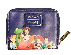Cartera Loungefly Pixar Moment Toy Story Woody Bo Peep azul cremallera completa alrededor - Imagen 1 de 13
