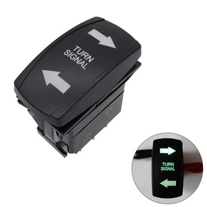 Blue LED Backlit TURN-SIGNAL Rocker Switch 4-pin 12V ON-OFF (10 PCS) - Picture 1 of 1