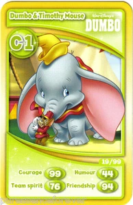 Morrisons Disney Trading Cards 2012: Dumbo & Timothy Mouse (C1) - Picture 1 of 1