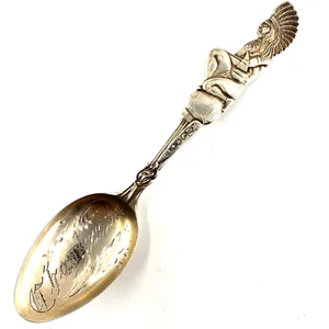 Vintage Sterling Silver Souvenir Spoon Chamberlain South Dakota American Indian - Picture 1 of 8