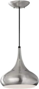 Feiss P1253BS Beso Glass Pendant Lighting, Satin Nickel, 1-Light (10"W x 10"H) 1 - Picture 1 of 3