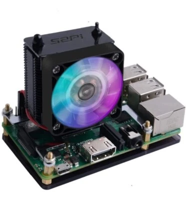 GeeekPi Raspberry Pi ICE Tower Cooling Fan, RGB Cooling Fan, Black Color - Image 1 of 4