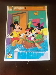 Whitman Vintage Disney Mickey Mouse Rahmen Tablett Puzzle - Bild 1 von 5