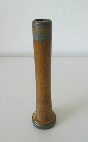 Antique Wood Textile Spool Spindle Repurposed Candlestick Holder 8.25" Vtg  AZ22 Cover