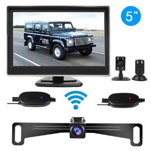5" Backup Camera Wireless Car Rear View HD Parking System Night Vision + Monitor - Picture 1 of 12