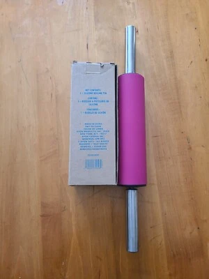 Rodillo de silicona púrpura rodillo mango rodillo rodillo mango de metal antiadherente Foto 1 de 4