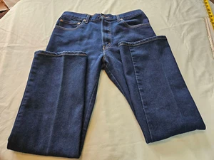 Pantalones de mezclilla para hombre Levi's Strauss Co EE. UU. # 517, azul marino oscuro corte bota talla W34 L32 - Imagen 1 de 18