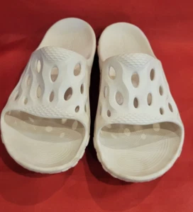 Merrell White EVA Rubber Open Toe Slip on Vented Slide Sandals Mens 7.5 Womens 9 - Picture 1 of 6