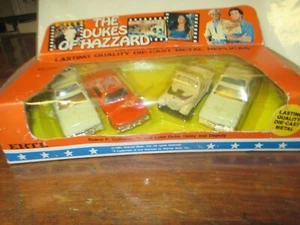 ERTL The Dukes Of Hazzard 1/64 4 Car Set 1570 NIB General Lee Jeep Boss NIB 1981 - Picture 1 of 4