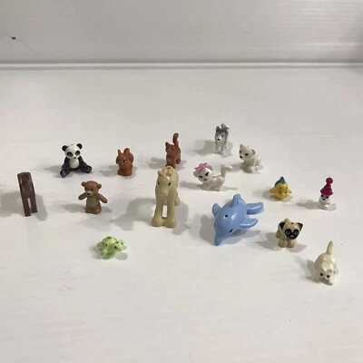 LEGO FRIENDS PET LOTE DE 15 ANIMALES...Delfín Perro Gato Tortuga Panda Pez Conejito Foto 1 de 4