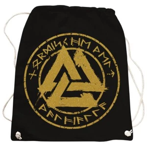 Rucksack Tasche Beutel Nordische Welt Walhalla GOLD Runen wotan odin thor asgard - Bild 1 von 2