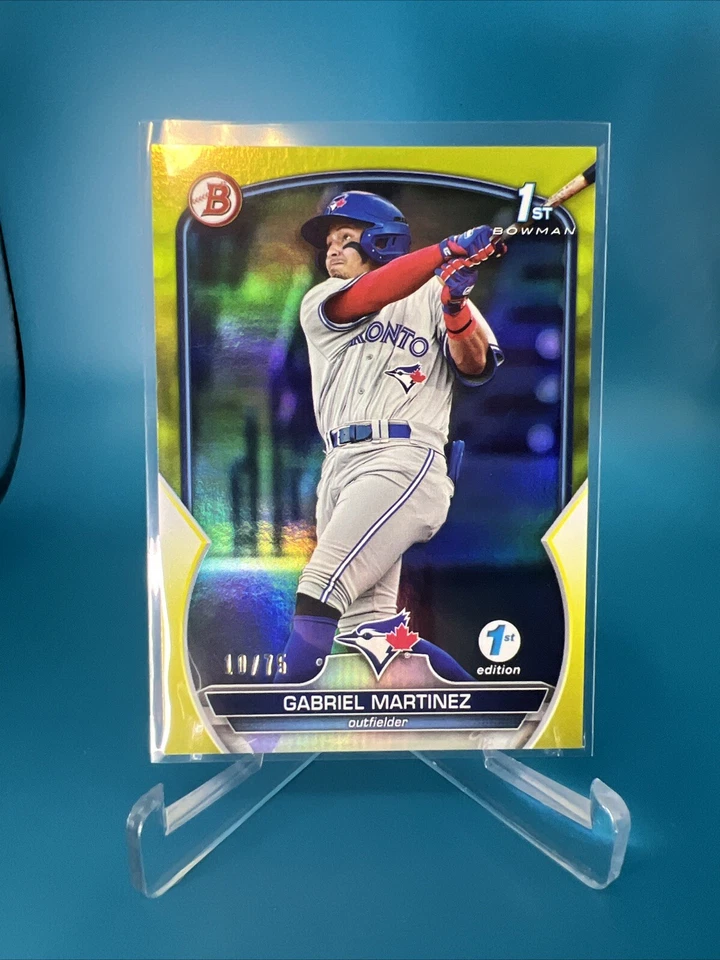 2022 1st Bowman 1st Edition Yellow Gabriel Martinez #BD-142 #/75 Toronto SP - Image 1 of 1
