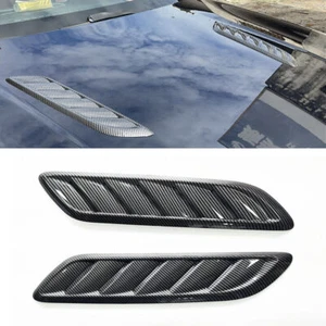 Car Fender Bonnet Air Flow Intake Side Vent Moulding Decal Trim Stick Hood Scoop - Picture 1 of 11