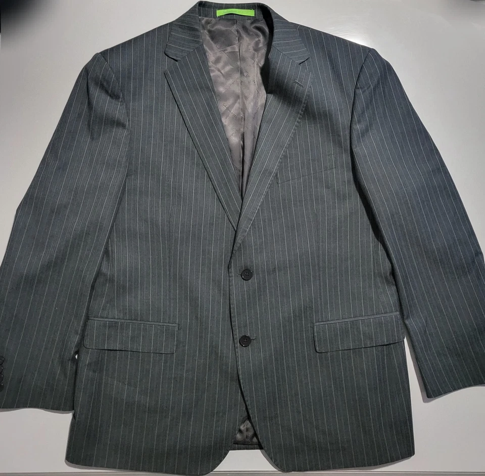 Blazer Salvatore Exte Para Hombres 44R Gris Rayas Traje Chaqueta Abrigo Deportivo Moderno Foto 1 de 4