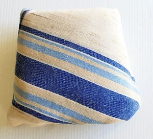 Vintage Tablecloth - Traditional - Wool Blend-Blue/Beige -Oval - 65"x68" - Picture 1 of 7