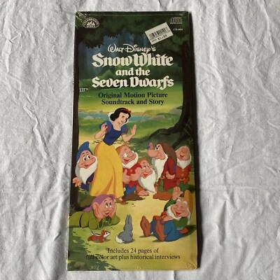 Snow White & Seven Dwarfs Soundtrack Vintage Disney CD 004 New LONG Box Original - Image 1 of 4
