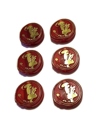 Set of 6 Florida State University FSU plastic tokens charms crafts necklace vtg Cover
