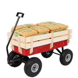 Garden Carts Yard Dump Wagon Wheel Cart Lawn Utility Cart Wheel Heavy Duty - Picture 1 of 8