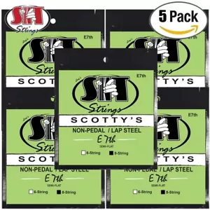 5-PACK SIT SC8E7TH Scotty's Non-Pedal/Lap Steel Semi-Flat 8-String E 7TH - Picture 1 of 1