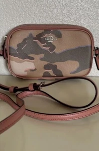 NEW COACH Wild Camo Print Crossbody Pouch with Detachable Shoulder Strap F32076 - Picture 1 of 10