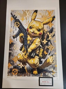 DEATH NYC Graffiti Pop Art Print Pikachu Banksy Gallery Andy Warhol Pokémon Game - Picture 1 of 20