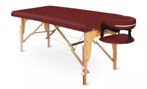 ZEN Massageliege Massagetisch Massagebank Therapieliege mobil klappbar Weinrot - Bild 1 von 8